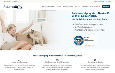Professionelle Polsterreinigung von PolsterBlitz.de